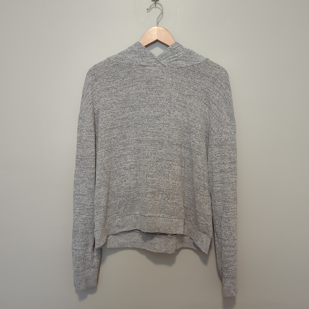 GAP Gray Sweatshirt with Relaxed Fit and Long Sleeves